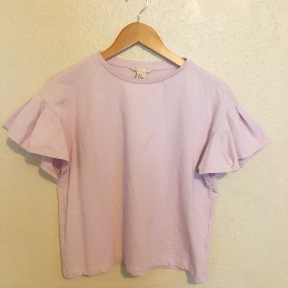 Lilac flare sleeve top